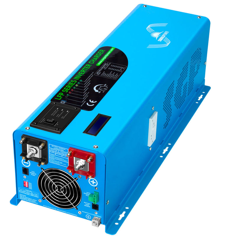 Load image into Gallery viewer, Dodger Blue SunGoldPower 4000W DC 12V Split Phase Pure Sine Wave Inverter With Charger
