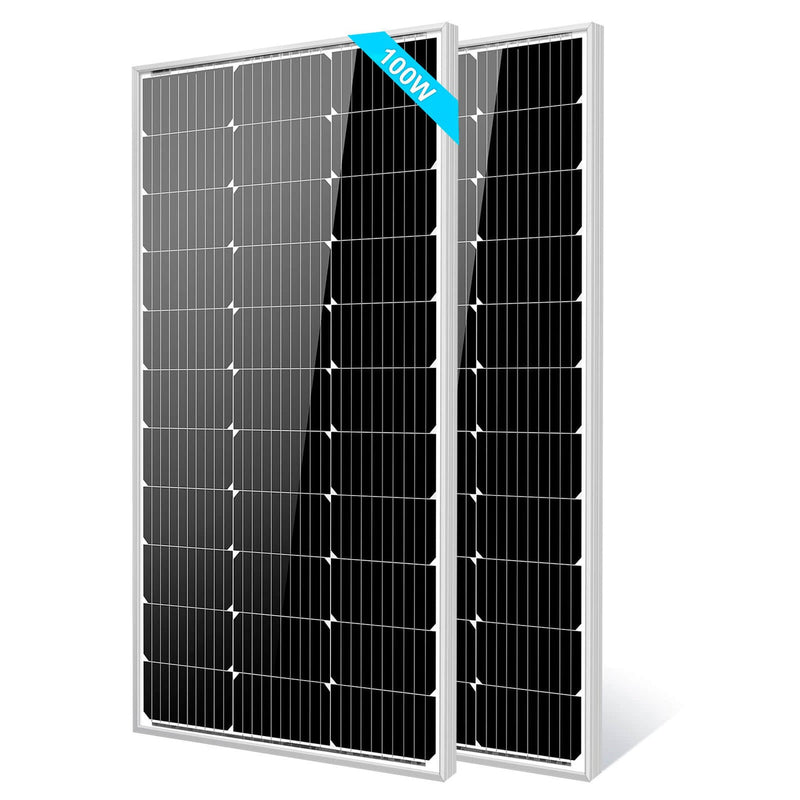 Load image into Gallery viewer, Light Gray SunGoldPower 100 Watt Monocrystalline Solar Panel
