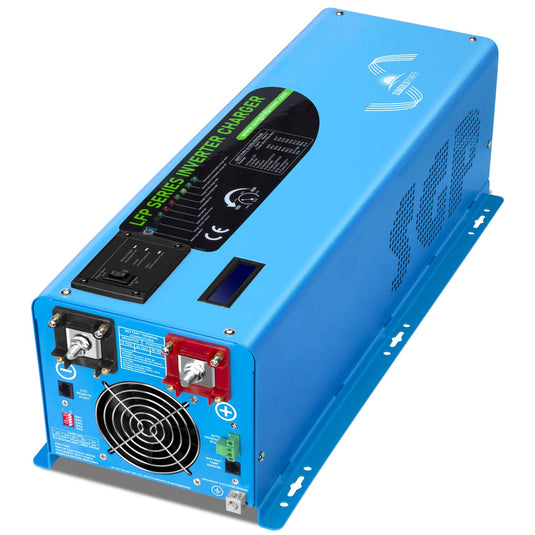 Cornflower Blue SunGoldPower 4000W DC 48V Split Phase Pure Sine Wave Inverter With Charger