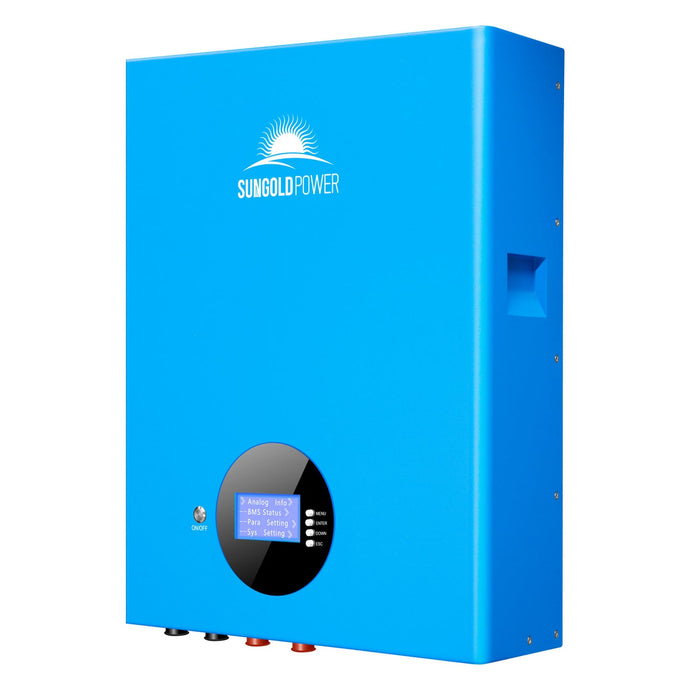 Deep Sky Blue SunGoldPower 5.12KWH Powerwall LiFePO4 Lithium Battery