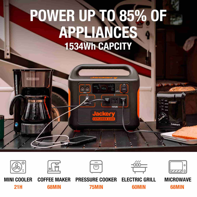 Load image into Gallery viewer, Black Jackery Explorer 1500 Portable Power Station
