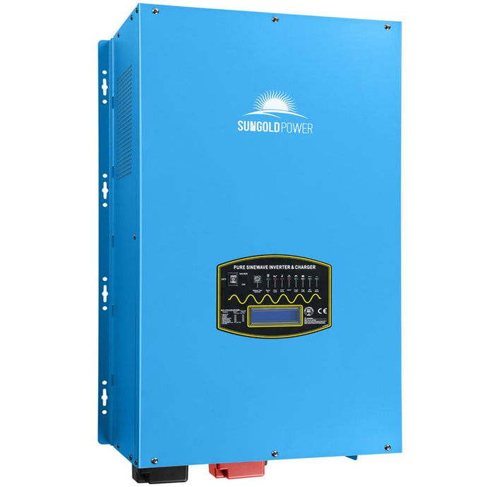 Cornflower Blue SunGoldPower 15000W 48V Split Phase Pure Sine Wave Inverter Charger