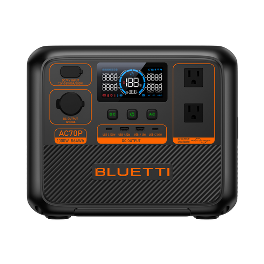 Dark Slate Gray Bluetti AC70P Portable Power Station | 1000W 864Wh