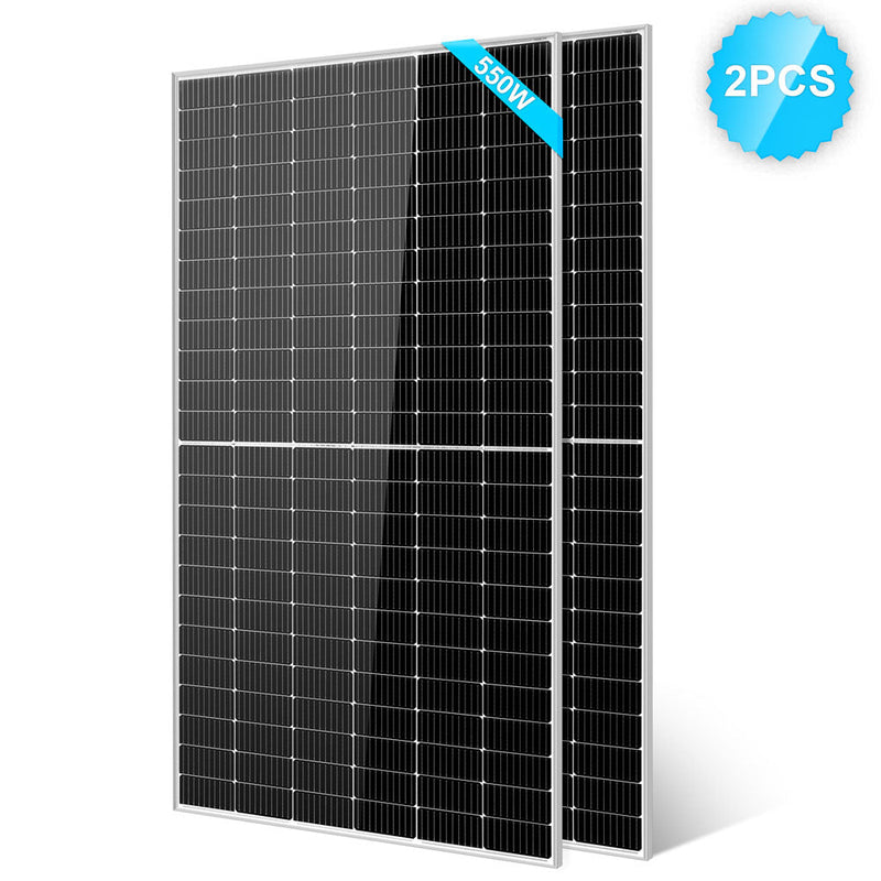 Load image into Gallery viewer, Black SunGoldPower 550 Watt Monocrystalline PERC Solar Panel
