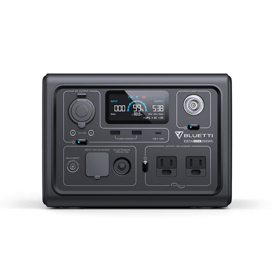 Dark Slate Gray Bluetti EB3A Portable Power Station | 600W 268Wh