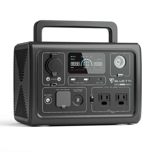 Dark Slate Gray Bluetti EB3A Portable Power Station | 600W 268Wh