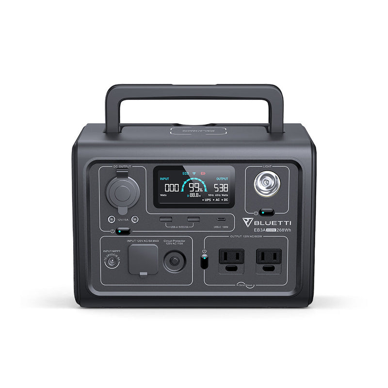 Load image into Gallery viewer, Dark Slate Gray Bluetti EB3A Portable Power Station | 600W 268Wh
