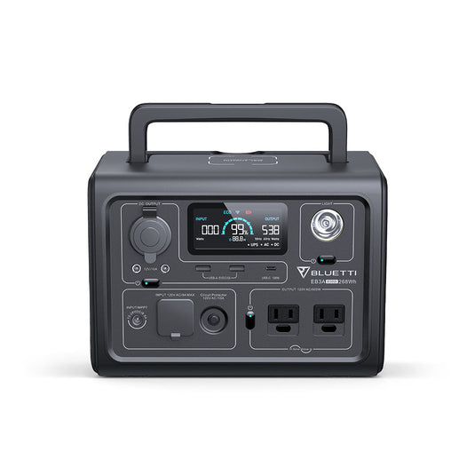 Dark Slate Gray Bluetti EB3A Portable Power Station | 600W 268Wh