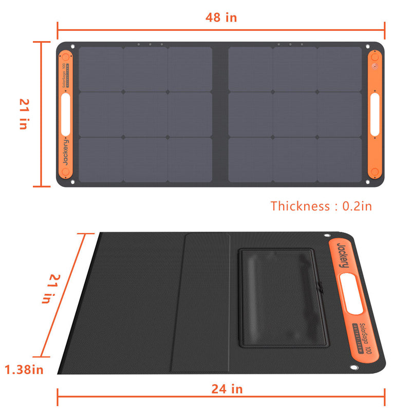 Load image into Gallery viewer, Dark Slate Gray Jackery SolarSaga 100W Solar Panel
