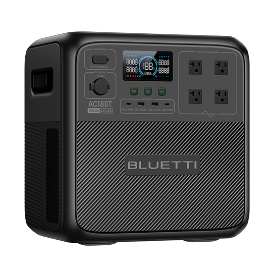 Dark Slate Gray Bluetti AC180T Portable Power Station | 1,800W,1433Wh