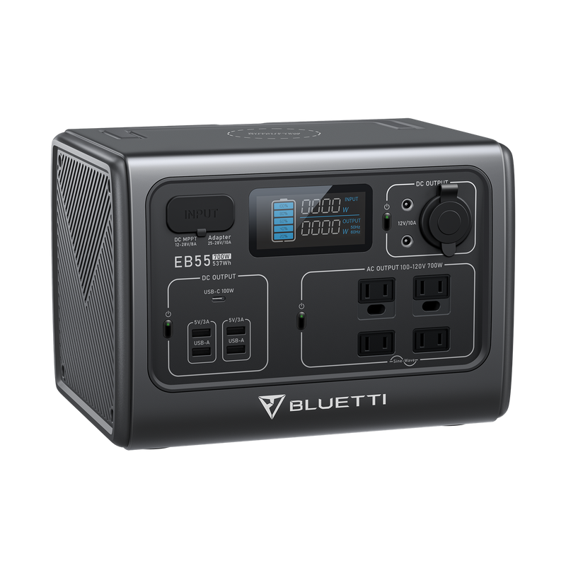 Load image into Gallery viewer, Dark Slate Gray Bluetti EB55 Portable Power Station | 700W 537Wh
