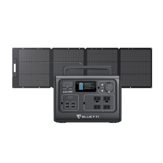 Dark Slate Gray Bluetti EB55 Portable Power Station | 700W 537Wh