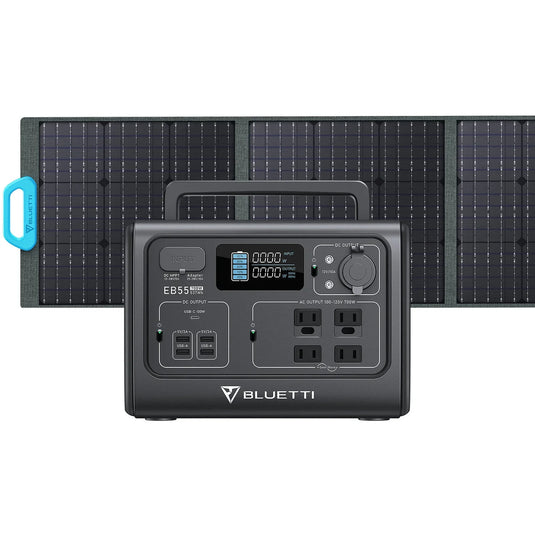 Dark Slate Gray Bluetti EB55 Portable Power Station | 700W 537Wh