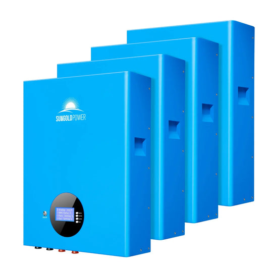 Deep Sky Blue SunGoldPower 5.12KWH Powerwall LiFePO4 Lithium Battery