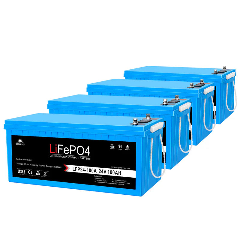 Load image into Gallery viewer, Dodger Blue SunGoldPower 12V 200Ah LiFePo4 Deep Cycle Lithium Battery
