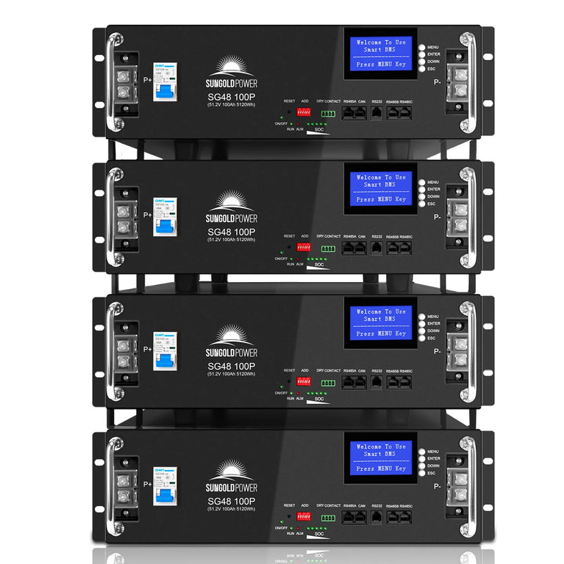 Load image into Gallery viewer, Dark Slate Gray SunGoldPower 48V 100AH Server Rack LiFePO4 Lithium Battery
