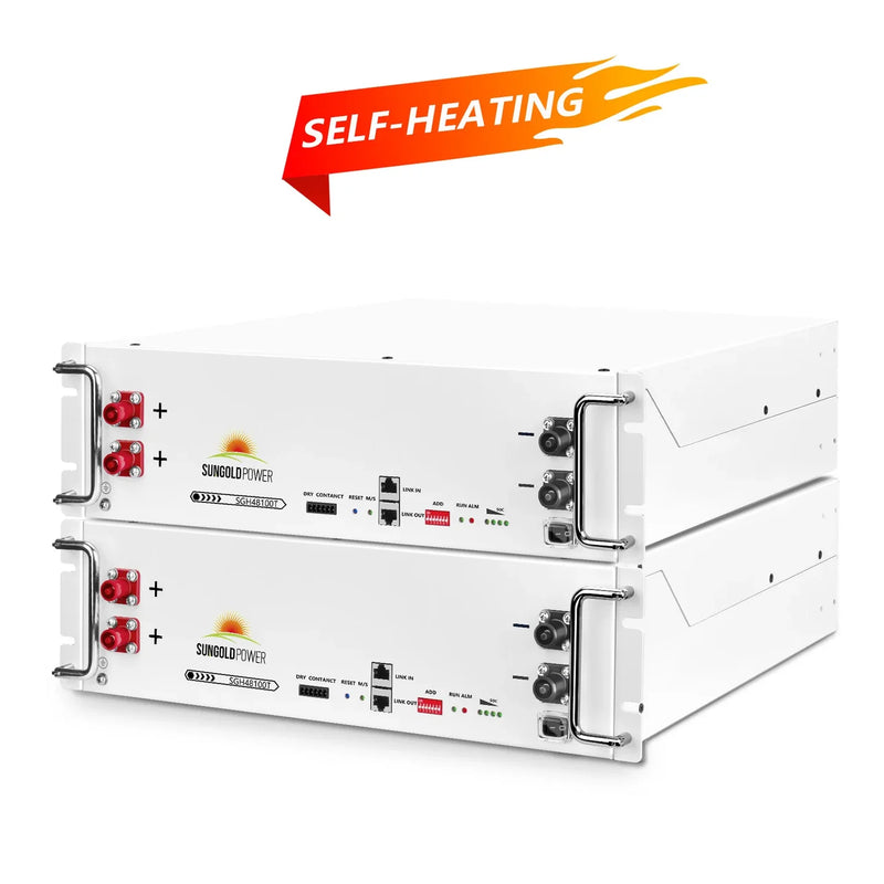 Load image into Gallery viewer, White Smoke SunGoldPower Server Rack 48V 100AH Lithium Battery Self-Heating
